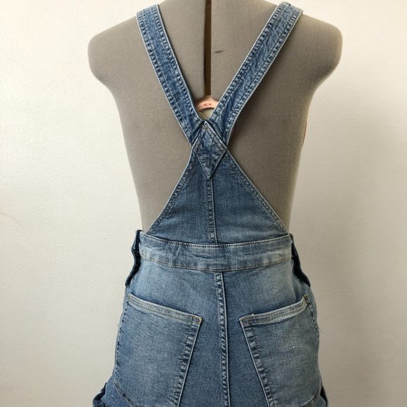Denim Overall Shorts - Picture 2 of 5